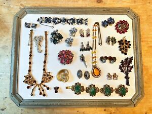 Vintage MultiColor Mixed Stones Brooches/Necklaces/Bracelets/Earrings Lot 3 of 3