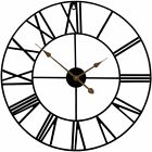 Sorbus Wall Clock, 24” Round Oversized Centurian Roman Numeral Style Home Décor