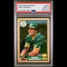 1987 Topps Tiffany #620 Jose Canseco Signed PSA 9 Auto 10 DNA With Inscription!