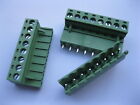 120 pcs 5.08mm Straight 8 pin Screw Terminal Block Connector Pluggable Green New