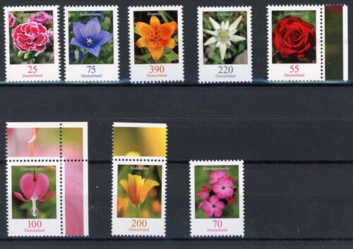 [753] Germany 2010 flowers lot VF MNH stamps. Face value 11.35 euro