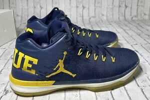 Nike Air Jordan XXXI Low Shoes Michigan College Navy/Amarillo 897564-425 Men 8.5
