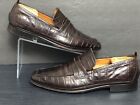 COLE HAAN Embossed Leather Alligator Men's Shoes Brown Square Toe C05644 Size 12