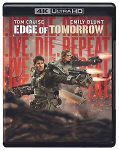 Live Die Repeat Edge of Tomorrow 4K UHD Blu-ray Tom Cruise NEW