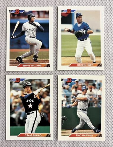 1992 Bowman Baseball Lot Of (4) Cards