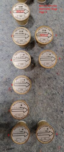 Bird Thruline 43 WattMeter Assorted Slugs, 5w - 100w, various frequencies