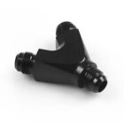For 3-Way Y-Block Fitting Adapter AN10 10-AN Male to 2X AN10 10-AN Male Black