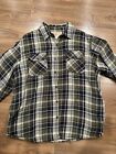 Wrangler Authentics Mens Large Flannel Shirt Jacket Sherpa Lined  Plaid