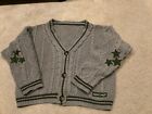 Taylor Swift Authentic Real Grey Green Holiday Cardigan Size M