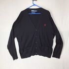 Vintage Polo Ralph Lauren 5 Button Cardigan Sweater Black Size XXL Red Pony