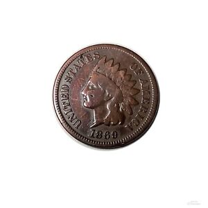 1869 Indian Head Cent Key Date 1c