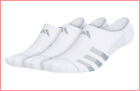 3 Pairs - Adidas Superlite Mesh SUPER NO SHOW Peds Linear Socks - Wicks - White