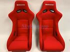 BRIDE ZETA II Red Cloth Seats Low Max JDM Racing Seat VIOS + Side Mount Sliders