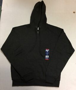 Mission Ridge Men's Charcoal Gray Full Zip Hoodie, Size Large, Free Shipping