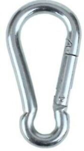1/4in Heavy Duty Carabiners Spring Snap Hook Clip Link 2.36in HG 6,12,25,50,100