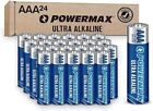 AAA Alkaline Batteries 24 Pack Powermax Battery 10 Year Shelf Life Long Lasting.