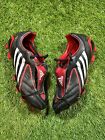 Vtg Adidas Predator Absolado PS TRX Black Red Mens Sz US 10 Soccer Cleats Boots