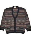 ENZO GOTI Mens Cardigan Sweater Medium Multicoloured Striped Wool BG30