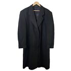 Vintage Joseph Feiss Men’s 44R Wool Cashmere Heavy Overcoat 3 Button Charcoal