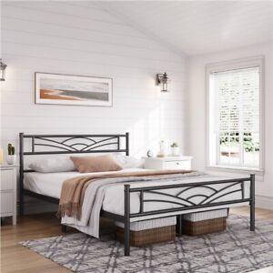 Twin/Full/Queen Metal Platform Bed frame with Headboard Footboard USED