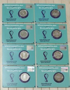 FIFA World Cup Qatar 2022 Commemorative (Cu Ni) Coins ~ Set of 8 Coins