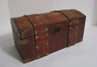 New ListingAntique 1900 Primiitve Arts Crafts Wooden Box Metal Studs