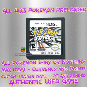 Pokemon Platinum Authentic Nintendo Ds | Preloaded with all 493 Shiny Pokemon