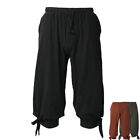 Medieval Viking Men's Loose Breeches Pirate Costume Cropped Pants 3 Colors