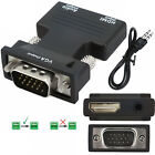 HDMI Female to VGA Male Converter with Audio Adapter Support 1080P Signal Output