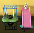 LOT Fisher Price Loving Family Dollhouse Pink Playground Slide, Tire Swing Set