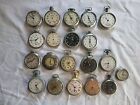 Antique pocket watch, movements, dials watches lot Of 20 FOR PARTS/ RESTORATION