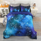 5 Pieces Queen Size Comforter Set 3D Galaxy Quilt Bedding Set Bed in a Bag