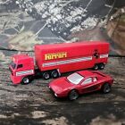 Vtg Matchbox 1981 Ferrari Truck W/ Low Bed Trailer & 1986 Ferrari Testarossa
