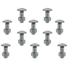 10 Bumper Bolts 7/16-14 x 1 1/4 Stainless Steel Capped - Round with Hex Nuts (For: 1955 Chevrolet Nomad)
