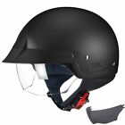 GLX M14 Cruiser Scooter Motorcycle Half Helmet w/ Free Tinted Retractable Visor