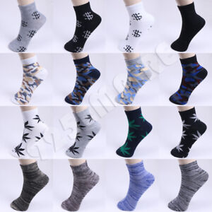 Men Ankle Quarter Socks Cotton Casual 6-12 Pairs Size:9-11,10-12