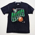 Vtg 90s Boston Celtics Team Hanes Larry Bird Shirt Single Stitch Youth Large