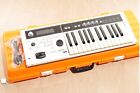 Korg MICRO X Synthesizer White Model w/Hardcase & USBcable Used From Japan #1928