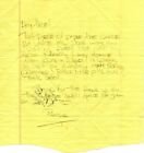 TOMMY LEE Motley Crue signed original jail note EXTREMELY RARE 1998 Pam Anderson