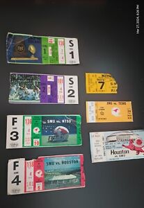 New Listing1981-82 SMU Mustangs-FB Ticket Stubs-Dickerson-1982 NCAA National Champions