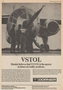 Aviation Magazine Add - DORNIER VSTOL Do-31 - (1969)