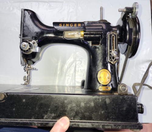 New ListingVintage1950s Singer Featherweight Sewing Machine 221-1 With Case, Extras/booklet