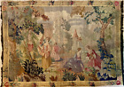 Antique 19th French Aubusson Verdure Scenic Tapestry Wall Hanging