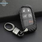 For Jeep Dodge Chrysler Accessories Cover Case Ring Carbon Fiber Key Fob Chain (For: 2015 Chrysler 200 Limited 2.4L)