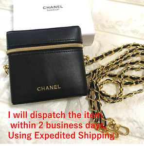 CHANEL novelty Lip case Limited pouch 9×9×2.5cm New With Chain W/BOX【FAST Ship】