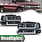 Fit For 99-02 Chevy Silverado 00-06 Tahoe LED DRL Bar Headlights & Bumper Lamps  (For: 2001 Chevrolet Tahoe)
