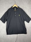 MASTERS COLLECTION Polo Shirt Mens 3XL 60's 2-Ply 100% Cotton Golf Black Vintage