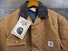 Vintage Carhartt Jacket Mens 40 Brown Duck Blanket Lined Barn Coat Deadstock 80s
