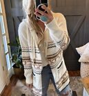 S New Cozy Oversized Hooded Pocketed Long Cardigan Sweater Coat Womens SMALL