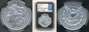2021 P Morgan Silver Dollar NGC MS70 ~ FDOI First Day Issue SIGNED Moy ~ Rare
